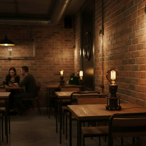 Lámpara de mesa vintage color bronce E27 (3)