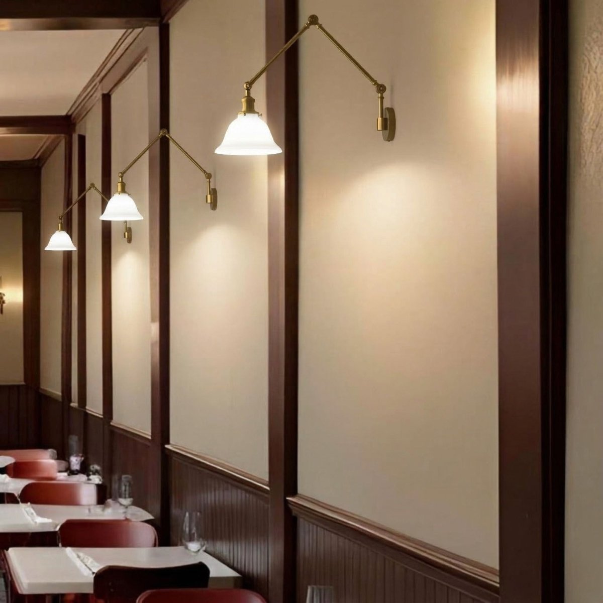 Aplique de pared con flexo "BILLAR" - E27 - Barcelona Led-Decoración