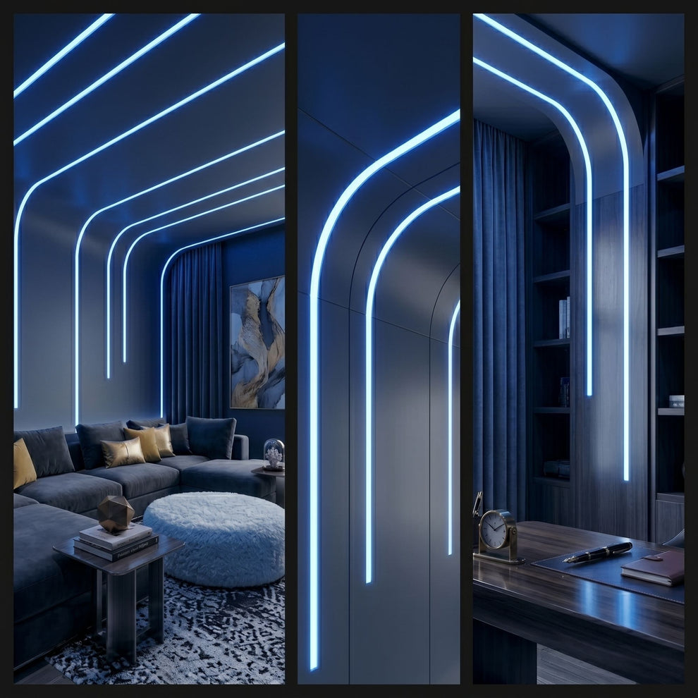 Flexible RGB LED neon 24V DC - 5x11mm - 5 meters - Complete kit - 11W/m ...