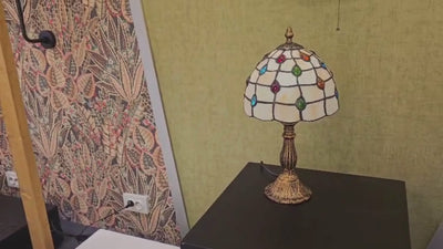 Lámpara de mesa "Rafa" inspiración "Tiffany" - Ø 20cm