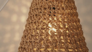 Lámpara colgante en seagrass con cable y enchufe "CAMPANULA" - E27 - Ø40 cm