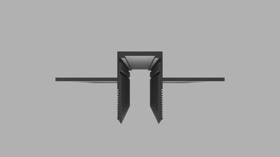 Unión 90 grados vertical para carril magnético de integración/trimless - 10mm
