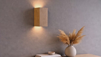 Aplique de pared bidireccional madera "Durga" - 2 x GU10 - Interior (1)