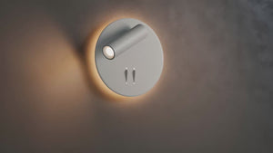 Aplique de pared para lectura "Quart" - Doble función - 3W+6W