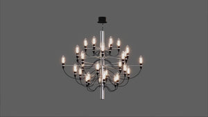 Lámpara colgante de diseño "CROWN" - 30 x E14