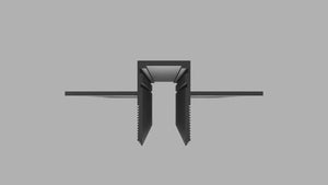 Unión 90 grados vertical para carril magnético de integración/trimless - 10mm