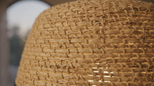 Lámpara colgante en seagrass "MAREA" - E27 - Ø30 cm
