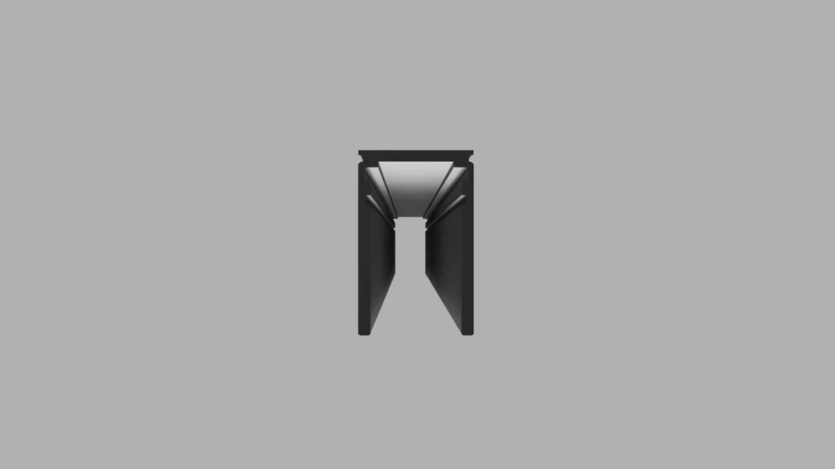 Unión 90 grados vertical para carril magnético de superficie - 10mm