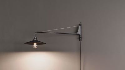 Aplique de pared orientable "PETTI" con cable y enchufe - E27