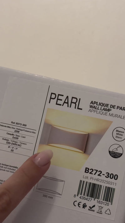 Aplique de pared de escayola "PEARL 300" - Doble cara - G9