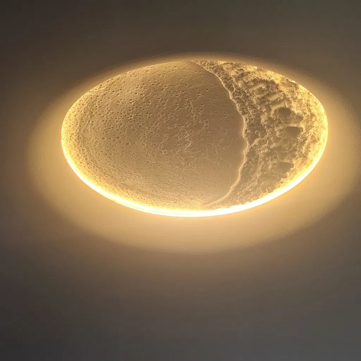 Lámpara integrable de escayola trimless en forma de luna "SIDEREUS" - 60x60cm - 17 W (2)