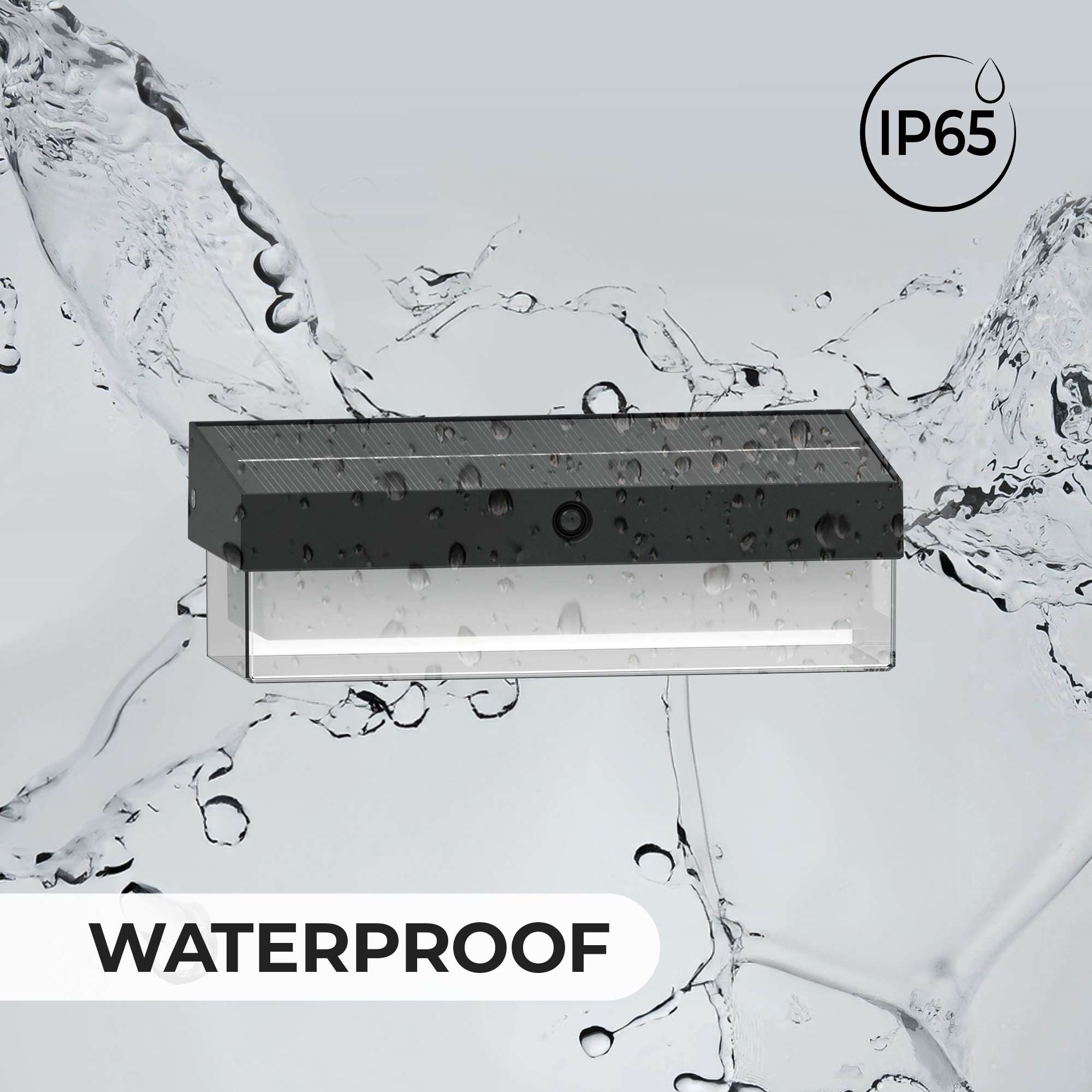 Lámpara LED solar con sensor de microondas - 3000K - IP65 - 900lm (5)