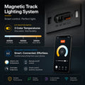 Linear luminaire for magnetic track - 16W - 120º - 10mm - CCT + SMART FUNCTION 4