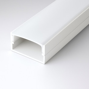 LED Streifenprofil Oberfläche mit Diffusor - 20x10mm - LED-Streifen ≤15mm - 2 Meter - 0,65mm - 21g/m