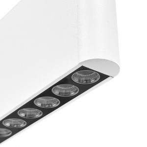 Lineare LED CCT-Leuchte - Bidirektional - Abgependelt - Einstellbare Wattleistung 20W/30W/40W - 120cm - UGR 17