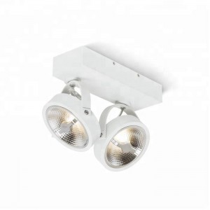 IRIS" Doppel-LED-Anbaustrahler für AR111 GU10-Glühlampe