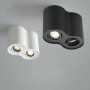 Doppelte Aluminium-Deckenleuchte „Tub“ - schwenkbar - 2 x GU10 - Uhu-Leuchte