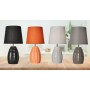 Porzellan-Tischleuchte für das Schlafzimmer - Porzellanlampe - Tischlampe - orange grau schwarz
