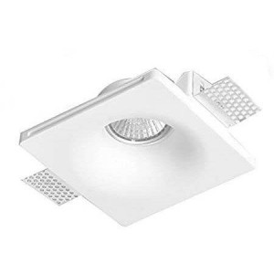 Quadratisches Gipseinbaudownlight GU10 trimless