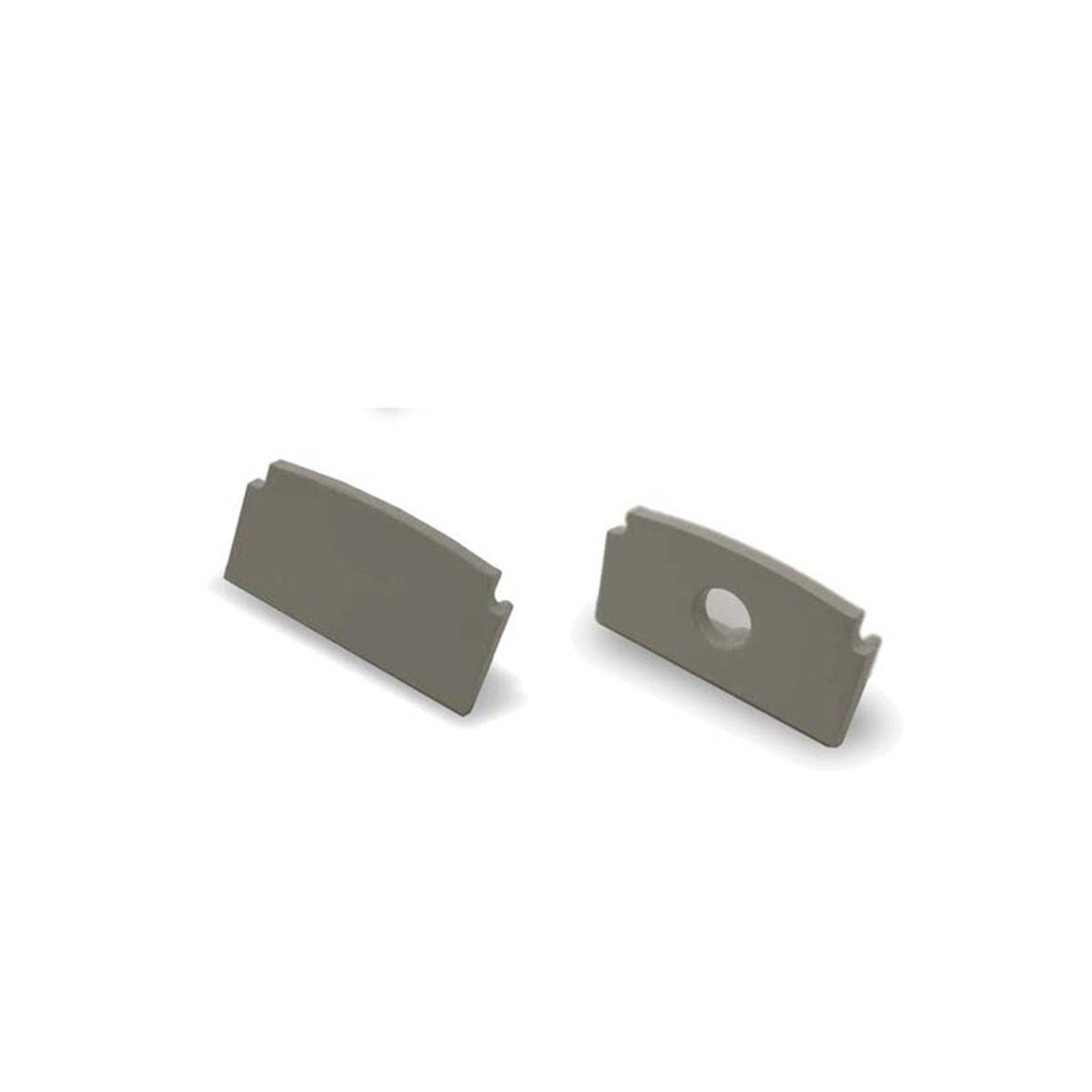 Endkappe für Aluminium-Einbauprofil 22x13mm