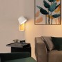 LED Schlafzimmer Wandleuchte "KOPPEN" 6W 2700K Weiß und Holz drehbar