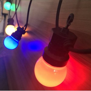 LED-Lichterkette schwarz 10 mehrfarbige LED-Glühmittel – 8 Meter lang