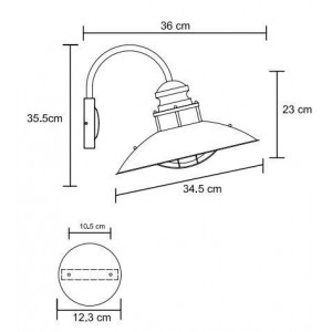 Wandleuchte für draußen - Vintage-Lampe für draußen