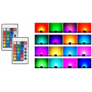 RGB-LED-Flutlicht 30W IP65 mit 24-Tasten-Fernbedienung und Absteckung