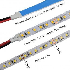 LED-Streifen 24V DC für Metzgereien - 18W/m - IP20 - 5 Meter Rolle - 120 LEDs/m - kann gekürzt werden