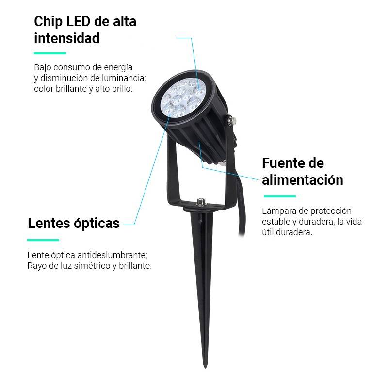 6W RGB+CCT LED-Gartenscheinwerfer mit Erdspieß : Mi Light