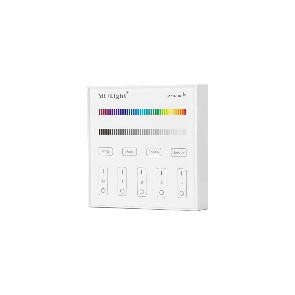 RGB & RGBW Touchpanel Steuerung - 4 Zonen - Weiß - Milight - LED Bedienfeld: kabellos, bequem, vielseitig, energiesparend