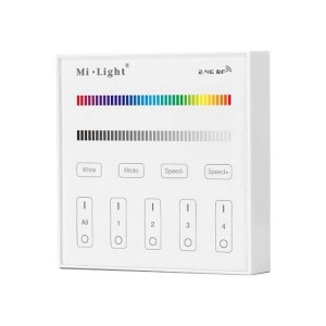 RGB & RGBW Touchpanel Steuerung - 4 Zonen - Weiß - Milight - LED Bedienfeld: kabellos, bequem, vielseitig, energiesparend