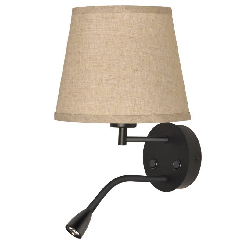 Wandleuchte "PAIR" E27 mit 3W LED-Lesestrahler