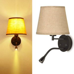 Wandleuchte "PAIR" E27 mit 3W LED-Lesestrahler
