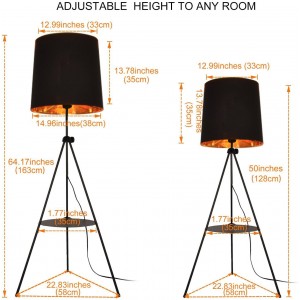 schwarze Stehlampe