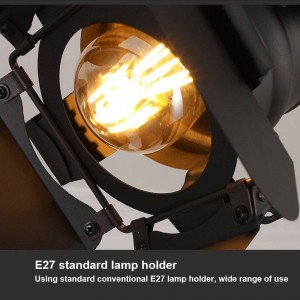 1 Phasen Schienensystem - Stromschienenstrahler E27 - Scheinwerferleuchte Kinolampe 60W LED