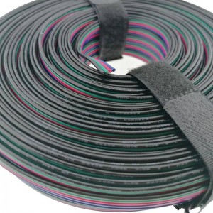 ENERGMiX LED Stripe 1m LED RGB Kabel 4-adrig Verlängerungskabel,  Anschlusskabel Flachkabel 5-adrig für 12v 24v RGB-W LED Streifen