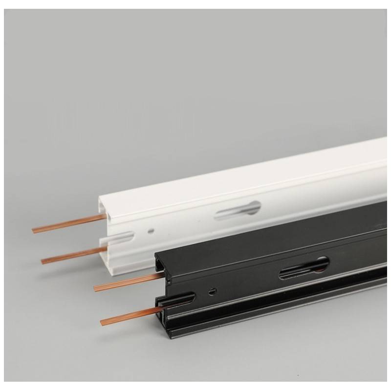 1 Phasen Stromschiene für LED Leuchten - 2 Meter - grau, weiss, schwarz