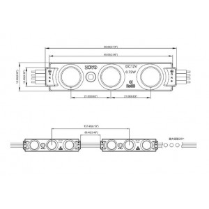 Kaufen Sie String mit 20 RGB-LED-Modulen für Beschilderung 12V-DC