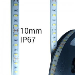 12V DC LED-Streifen 75W - 10mm - einfarbig - IP67 - SMD5630 LEDs/m - 5 m lang - Abmessungen