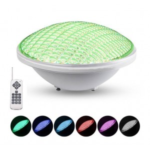 LED RGB Unterwasserleuchte PAR56 12V AC 24W Fernbedienung pool beleuchten, lichtfarben im wasser