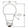 Dimesniones LED-Glühbirne E27 OSRAM