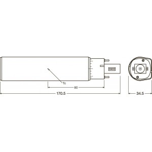 ABMESSUNGEN Dulux D 26 LED G24D