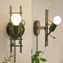 Moderne Wandlampe - Männchen auf Leiter - E27 Lampenfassung - minimalistisch