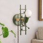 Moderne Wandlampe - Männchen auf Leiter - E27 Lampenfassung - minimalistisch