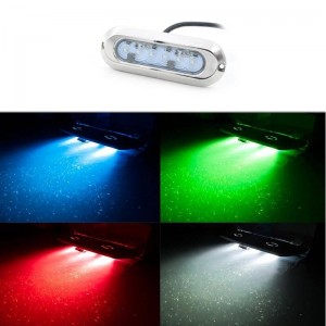 SLIM 30W 12V Edelstahl 316L IP68 LED RGB Aufputz-Tauchleuchte