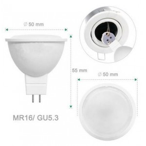 Glühbirne GU5.3 LED MR16 12-24V DC 5W