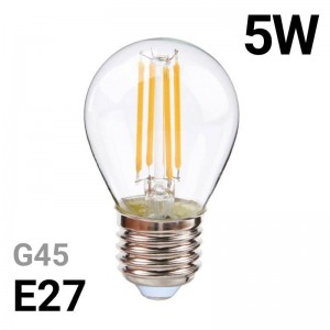 LED-Kugelfaden-Glühbirne E27 5W G45