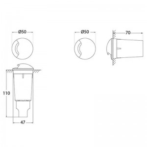 ALDO FUMAGALLI LED-Einbaustrahler IP67