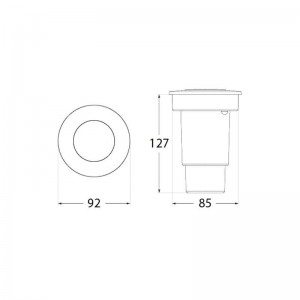 CCT FUMAGALLI CECI 90 GU10 3,5W LED-Bodeneinbau-Downlight CCT FUMAGALLI CECI 90 GU10 3,5W